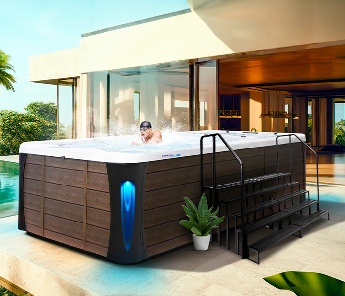 Calspas hot tub being used in a family setting - Whittier