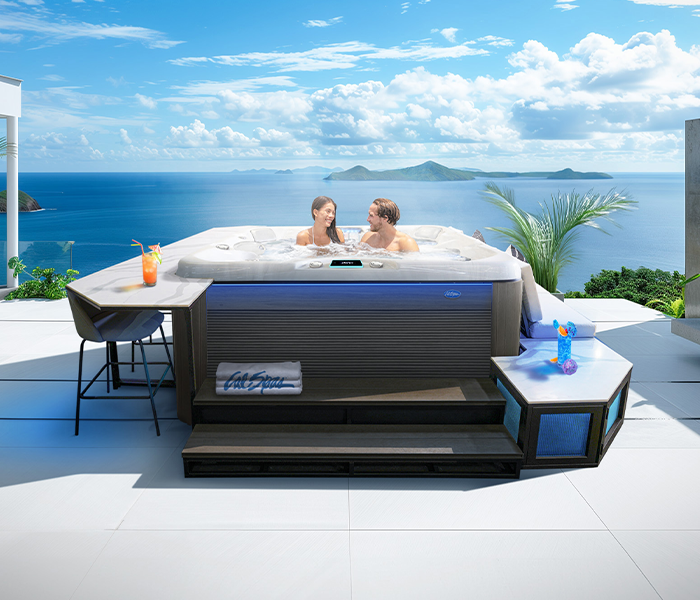 Calspas hot tub being used in a family setting - Whittier
